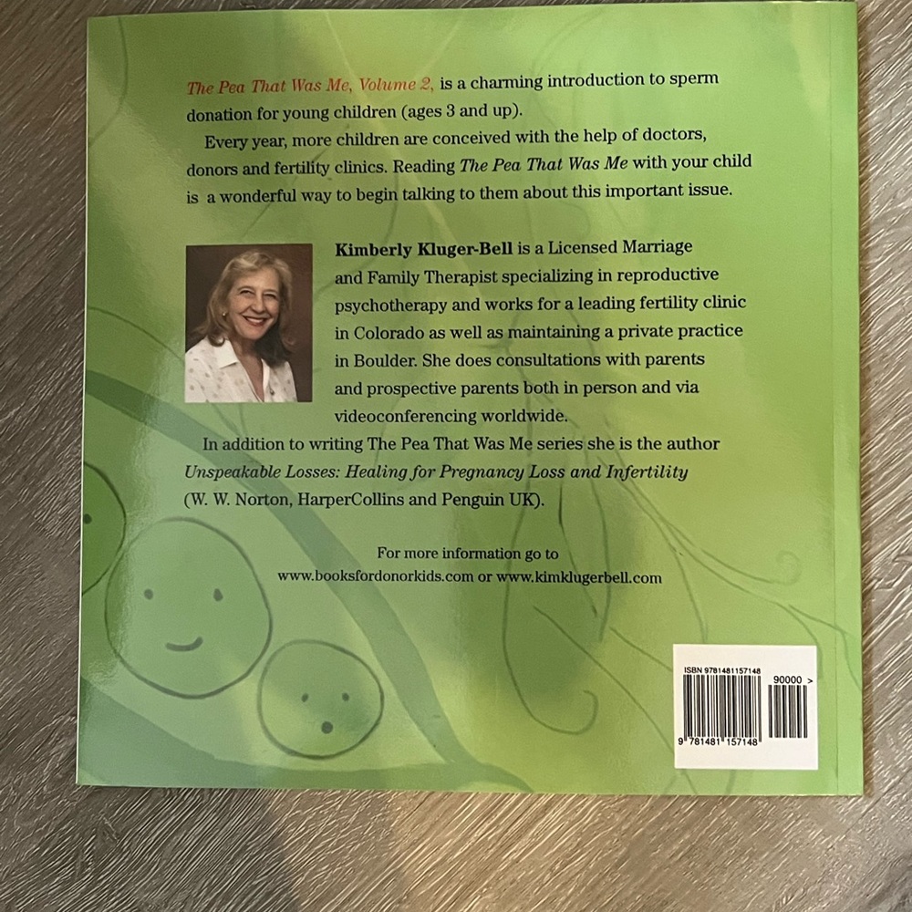 The Pea that was Me: A Sperm Donation Story by Kim Kluger-Bell - Picture 3 of 3